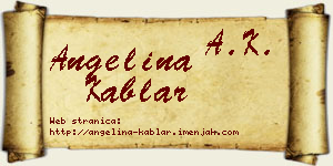 Angelina Kablar vizit kartica